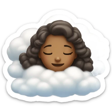 Girl dreaming on a cloud sticker