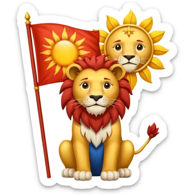 Please create the Lion and Sun flag? sticker