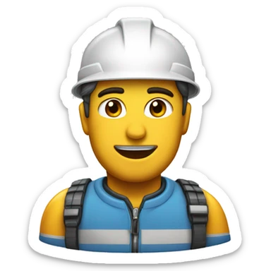 ingeniero con casco blanco  sticker