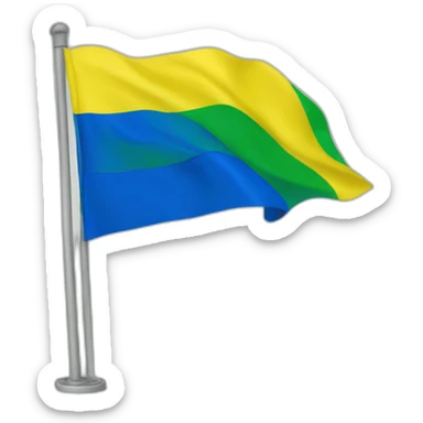 Drapeau bleu vert jaune sticker