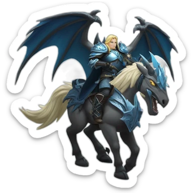 arthas riding sindragosa sticker