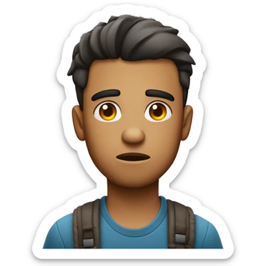 Young 24 year man not so happy about going to a birthday on a Sunday.  sticker