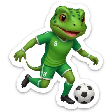 Bufo playing soccer sticker