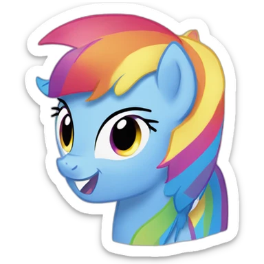 rainbow my little pony sticker