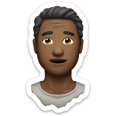 Man with wound sticker