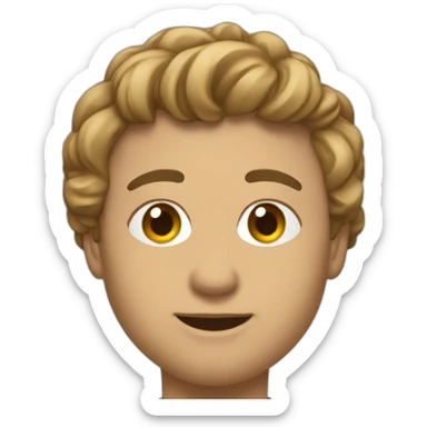 Journaliste sportif brun avec un micro sticker