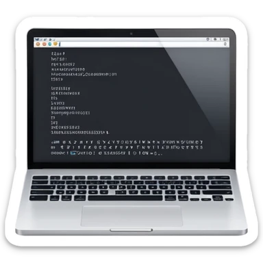 “laptop with a single line of code on the screen sticker