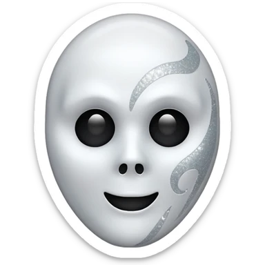 mask Ghost face glitter  sticker