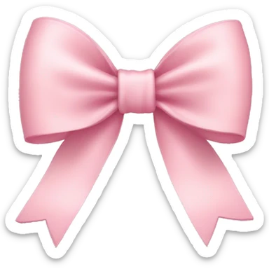 Light pink bow sticker
