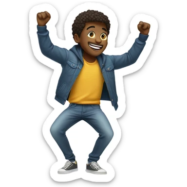 Chill guy dabbing sticker