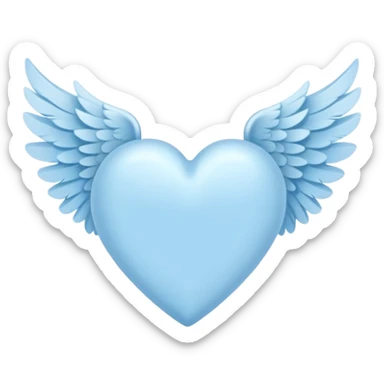 Light Blue heart with wing 🩵🪽 sticker