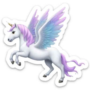 Winged unicorn sticker