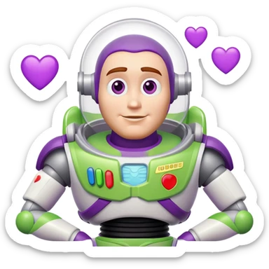 Buzz lightyear with heart eyes sticker