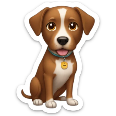 Brown Dog and short haired owner sticker