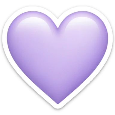 Pastel Purple Heart sticker
