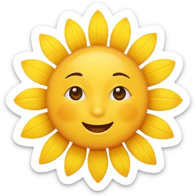 Sunshine saying good morning  sticker