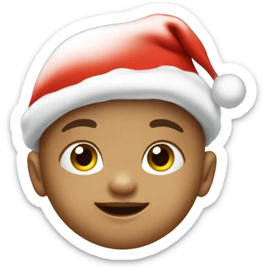 Baby with Santa hat sticker
