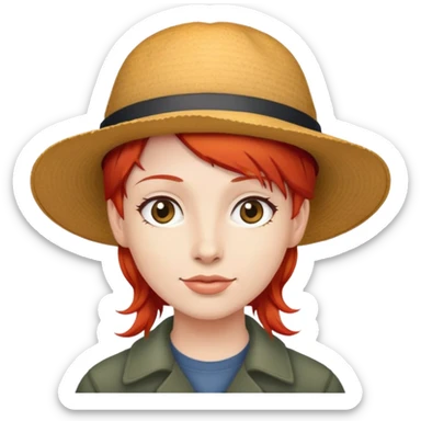 Cane rosso con cappello sticker