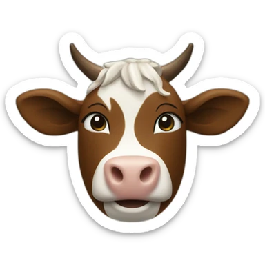 vache qui bois starbucks sticker