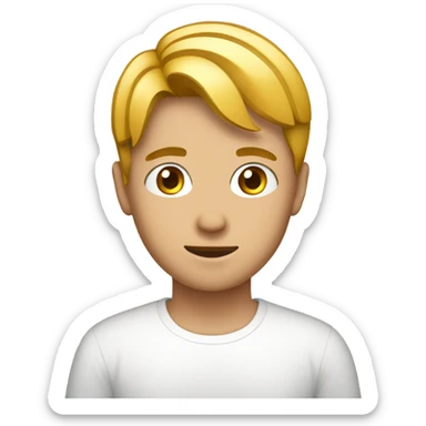 Young man in French Cut sticker