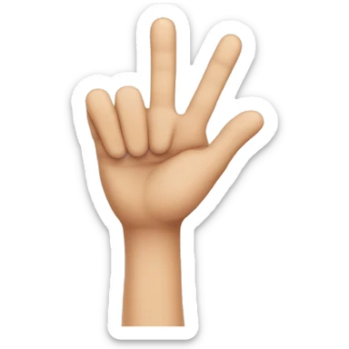 three fingers up sticker