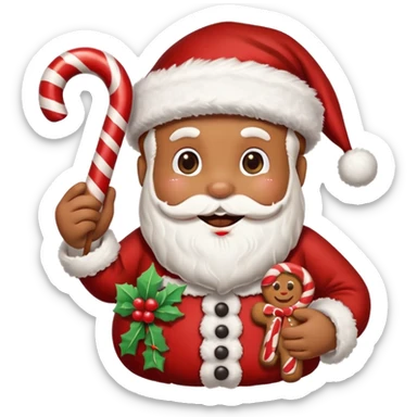 santa gingerbread sticker