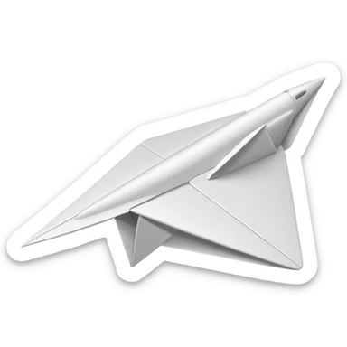 paper airplane sticker
