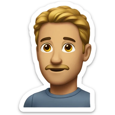 A longing man sticker