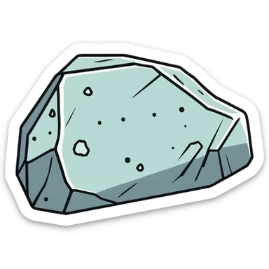 Black rock with white speckles sticker