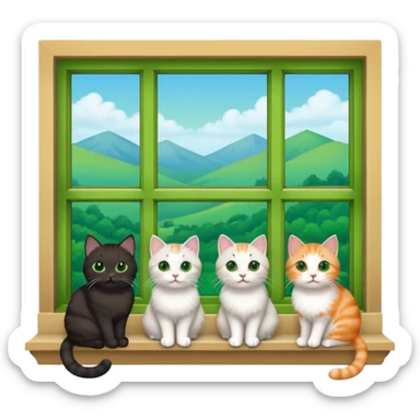 Cats on Windowsills sticker