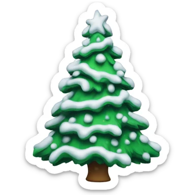 Christmas tree with snow sticker