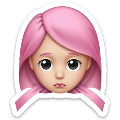 Make a emoji whit these emojis 🎀😔 sticker