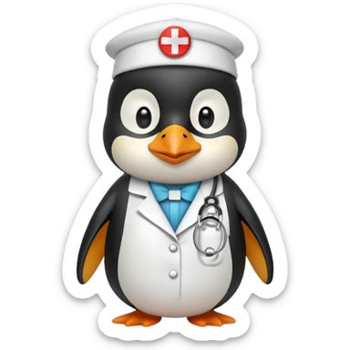 doctor penguin sticker