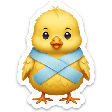 little chick with bandage sticker