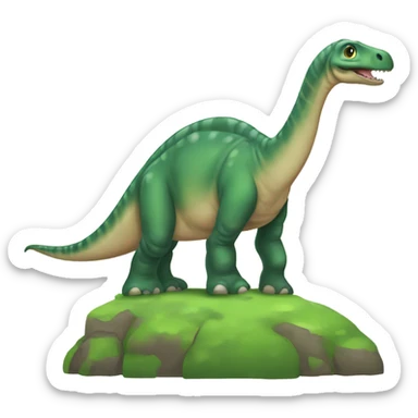 Dinosaure vert diplodocus sticker