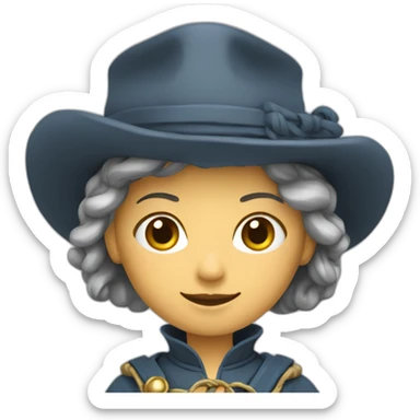 Femme châtain avec lasso sticker