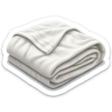 A white folded blanket sticker