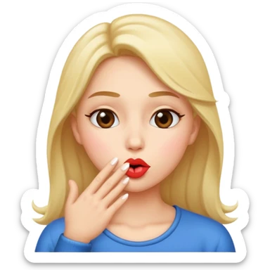 blowing kiss sticker