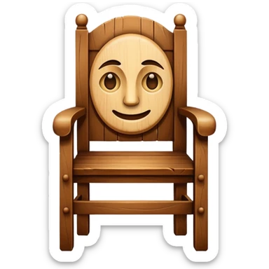 Chair with face sticker