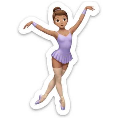 Ballet dancer in over the knee socks, leotard and brown hair sticker