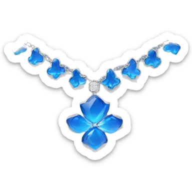 Blue vancleef necklace  sticker
