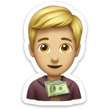 Local person with money sticker