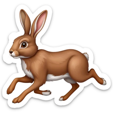 Running hare sticker