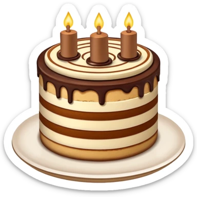 Tiramisu Birthday cake sticker