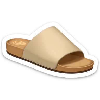 open toe male light tan slide sticker