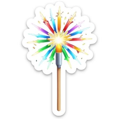 sparkler on a stick sticker