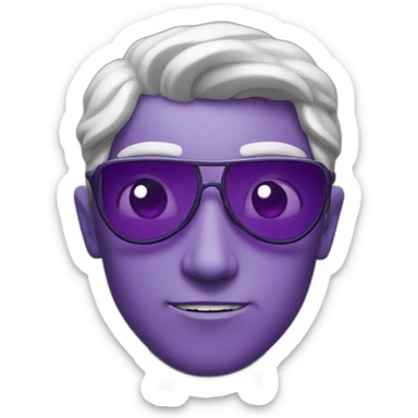Purple BlackBerry without eyes sticker