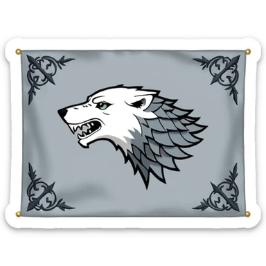 Game of thrones house of stark banner emoji sticker
