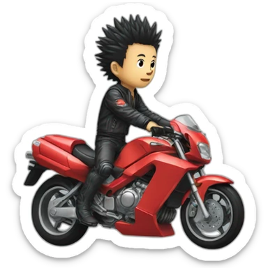 Akira Tetsuo with motorbike sticker