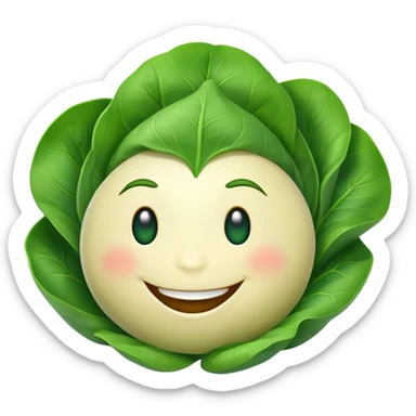 Spinach smiling sticker